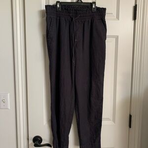 Navy Blue Linen Blend Pants